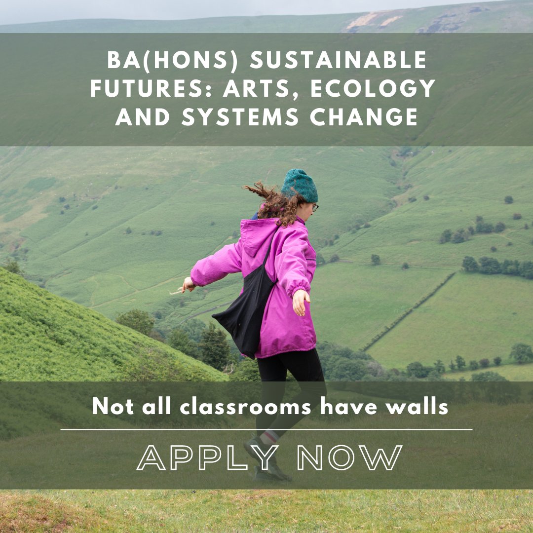 Climate breakdown affects all sectors of societies and economies and cannot be addressed through the lens of one subject. That is why our innovative programme consists of a single degree - BA(Hons) Sustainable Futures: Arts, Ecology and Systems Change.
