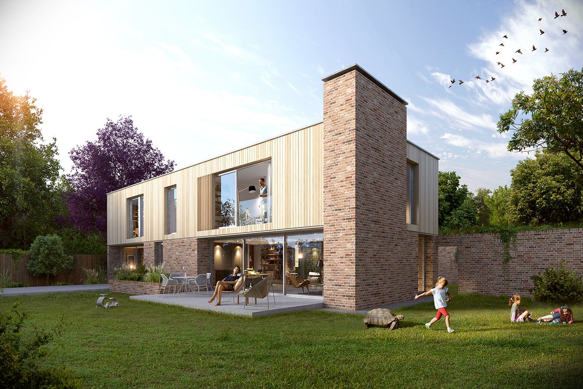 Our proposal for a bespoke three house contemporary development in North East Lincolnshire. The site is bound by mature hedging and woodland providing a secluded and private setting for each unique plot #contemporaryhouse #contemporaryhome #contemporaryhousing #modernarchitecture