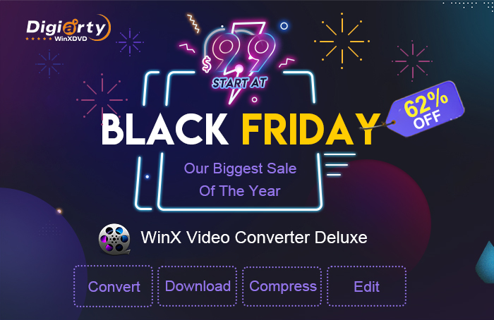 🥳WinXDVD's Black Friday is on! 🥳
Save on incredible deals up to 62% OFF storewide purchase. 
Most importantly, you can buy WinX Video Converter Deluxe with the LOWEST price starts at $9.9!🎉
Don't wait, Shop now!👉bit.ly/3AYli9N 
#WinXDVD #blackfriday #blackfridaysale