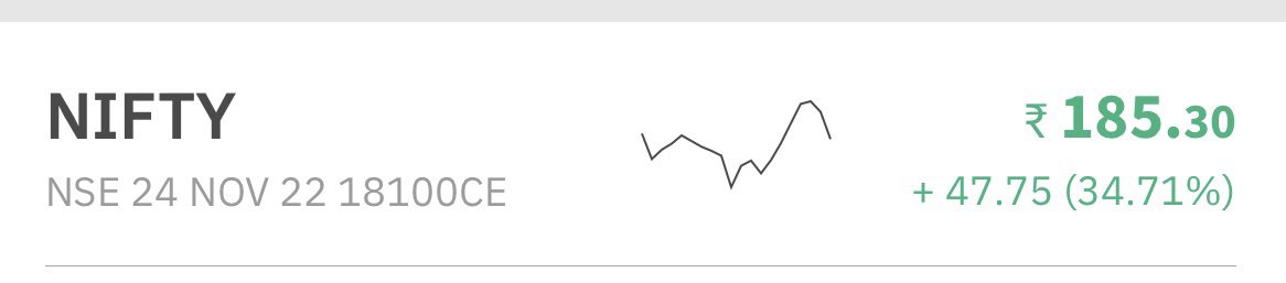TradeLikeEagle1's tweet photo. #NIFTY 144 TO 185+ ALL OUR TGTS DONE

LOW OF 142 ALSO

NIFTY AT DAY HIGH NOW💚

BOOK FULL OR HOLD ACCORDING TO YOUR RISK MANAGEMENT/ TSL 💚

#Nifty #indexcall #indianstockmarket #bnf #fno https://t.co/bwMccgtg0E