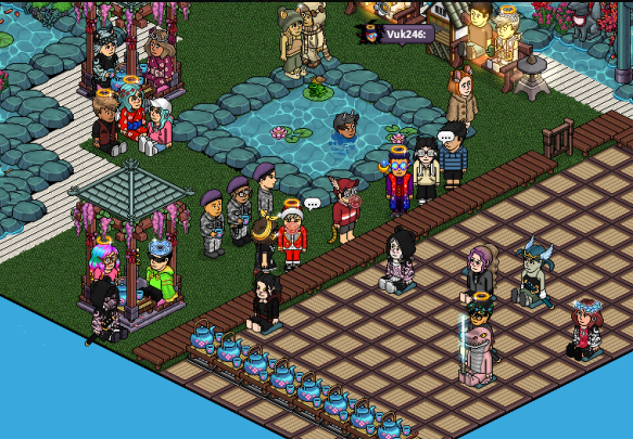 OfficialHabboUN's tweet photo. 🏮🎌🍡 It was a cherry blossom kinda day... 🌸

Some snaps from our event with NCIS last sunday! Such beautiful rooms 🥰 
#habbo #habboUN https://t.co/XAL2oUSZHj