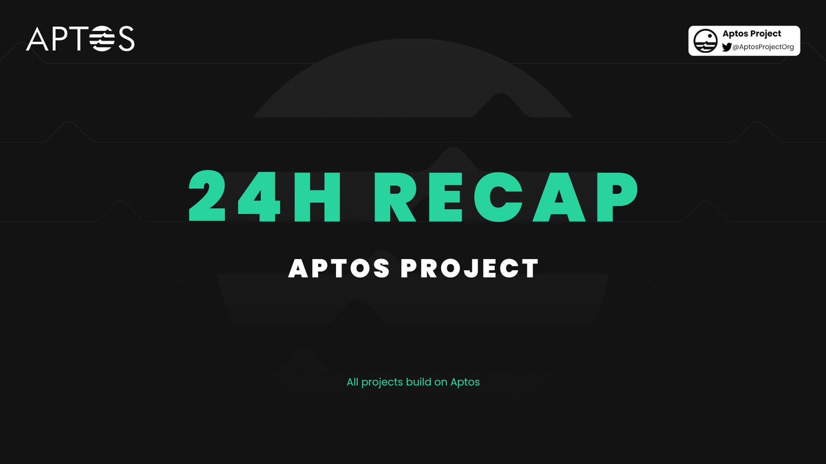 AptosProjectOrg's tweet photo. 🌟 APTOS PROJECT 24H RECAP 🌟⏲️22.11.2022

👉All projects build on @Aptos_Network

💯Like &amp; Retweet to support us! 
👇👇
#Aptos  #AptosProject #NFTs #LFM #DeFi https://t.co/4cbiIXvYex