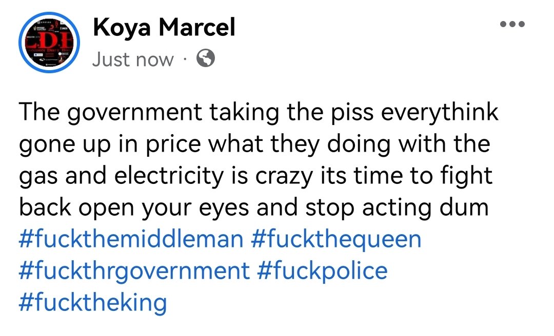 LondonDopeBoy's tweet photo. Fuck the government #fuckthemiddleman #fuckthequeen #fuckthrgovernment #fuckpolice #fucktheking https://t.co/fhGr8fXJgh