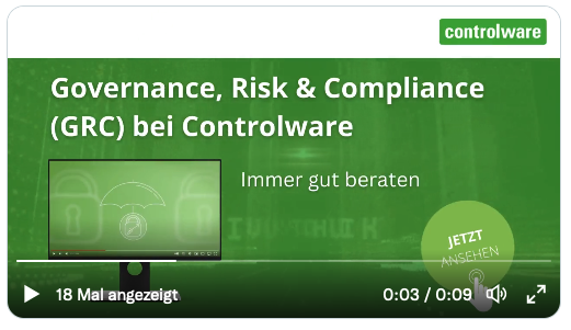 Mit der #Controlware Beratungsdienstleistung #Compliance (GRC) unterstützen wir Sie dabei, Ihre Geschäftsrisiken in der Informationsverarbeitung zu identifizieren und zu reduzieren - wie wir das machen, verrät Ihnen unser Video - Jetzt ansehen: okt.to/5F8lK9 #YouTube 💻