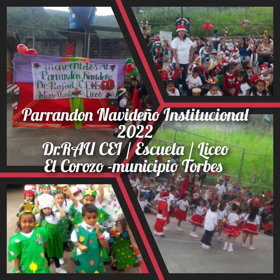 Parrandon Institucional en la escuela , CEI, y Liceo Rafael Antonio Uzcátegui del Municipio Torbes. Villánciscos, bailes, canciones.<a href="/_LaAvanzadora/">Yelitze Santaella</a> <a href="/Berzabethg1/">Berzabethgandicaoficial</a> @ZonaEducTachira <a href="/Crazet2011/">Crazet2011</a> <a href="/supervisiontor1/">supervisiontorbes</a> <a href="/recursostorbes/">@RecursosTorbes</a> <a href="/supervisionZET1/">SupervisionZET</a>.