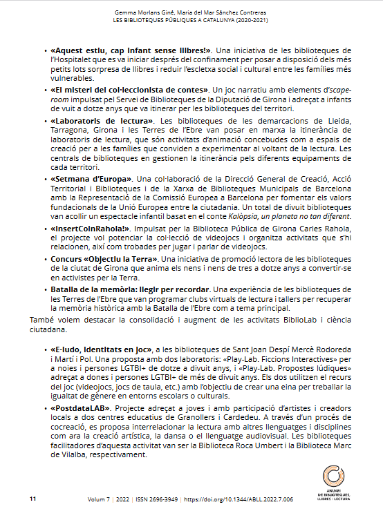 anuari_bll's tweet photo. "Cal reconèixer la tasca del col·lectiu bibliotecari que ha vetllat per oferir els serveis de la millor manera possible a cada etapa de la pandèmia”@gmorlans i @mdelmarsan analitzen les accions de ‘Les biblioteques públiques a Catalunya (2020-2021)’ https://t.co/S73QJguXqG https://t.co/890ilSOhVq