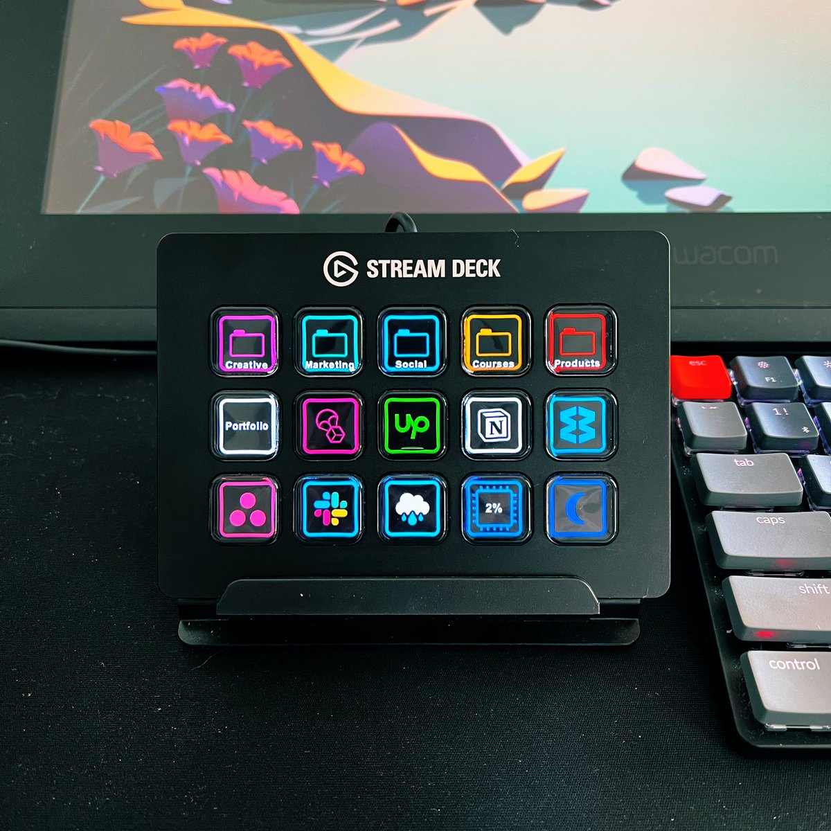 ChristineWilde's tweet photo. Finally got my old Stream Deck up and running again. I forgot how useful this thing is! https://t.co/MeMoV5qKv2