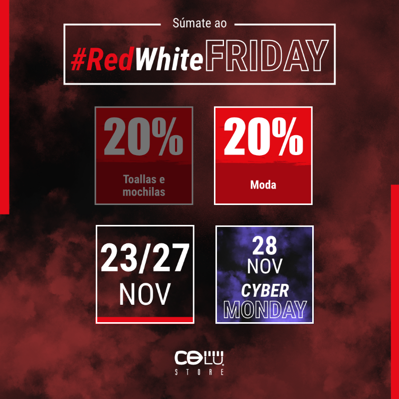 CDeportivoLugo's tweet photo. 🤍❤️ Aproveita o #RedWhiteFriday para vestir as nosas cores!

Chega o segundo día do #RedWhiteFriday cun incríble desconto dun 20% na nosa sección de Moda 👕

Non o deixes pasar, que só tes 24h! 😱👇

#ForzaLugo