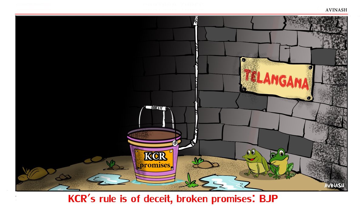 Avinashtoons's tweet photo. KCR's rule is of deceit, broken promises: BJP #telanagana #KCRFailedTelangana #KCR #KCRpromises @trspartyonline https://t.co/msPq0hg8hF
