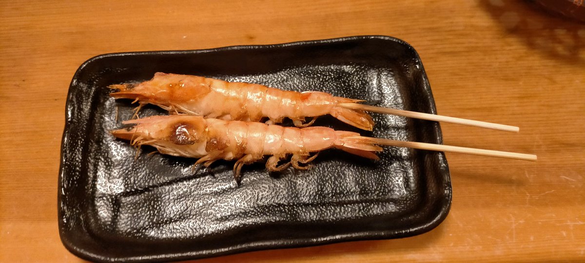 久々焼き鳥（焼きエビも）美味かったー。
キャンペーン応募しよ。
#えび貴族キャンペーン 
#鳥貴族烏丸店