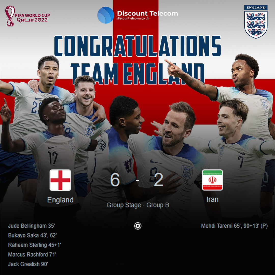 Great job on the first win, Team England. You guys did it. On to the next.
.
.
.
.
#FIFAWorldCup2022 #FIFAWorldCupQatar2022  #TeamEngland #Qatar2022 #QatarWorldCup2022  #england #allthebest #ThreeLions