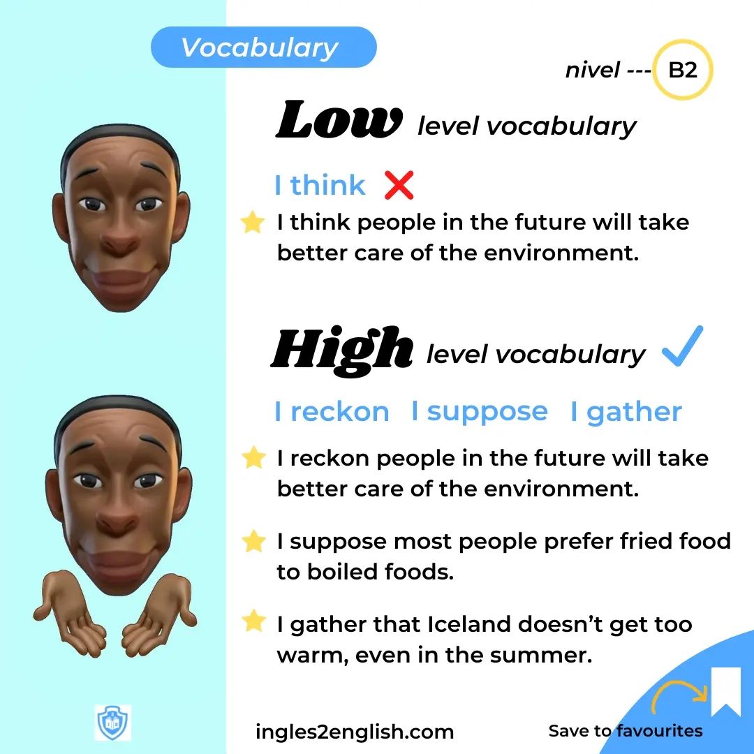Ingles2English's tweet photo. Cuando queremos mostrar nuestra opinión, mejor no repetir "I think" constantemente. Tenemos mejores alternativas.

#aprendeingles #aprenderingles #b2ingles #cursodeingles
#clasesdeingles #inglesonline
#ingles #inglesfacil #inglês
#englishvocabulary #english
#ingles2english #engli https://t.co/Jvosmtjnfx