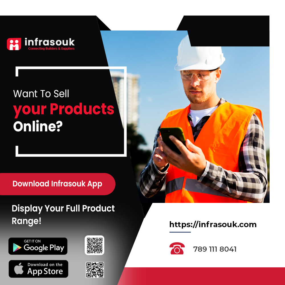 Want to sell your products online?
Download Infrasouk App & Display your full product range!
#Infrasouk #buildingmaterial #suppliers #constructionmaterials #constructionsolution #constructionquote #uploadcatalogue #construvtionrequirement #sellproducts #sellconstructionproducts