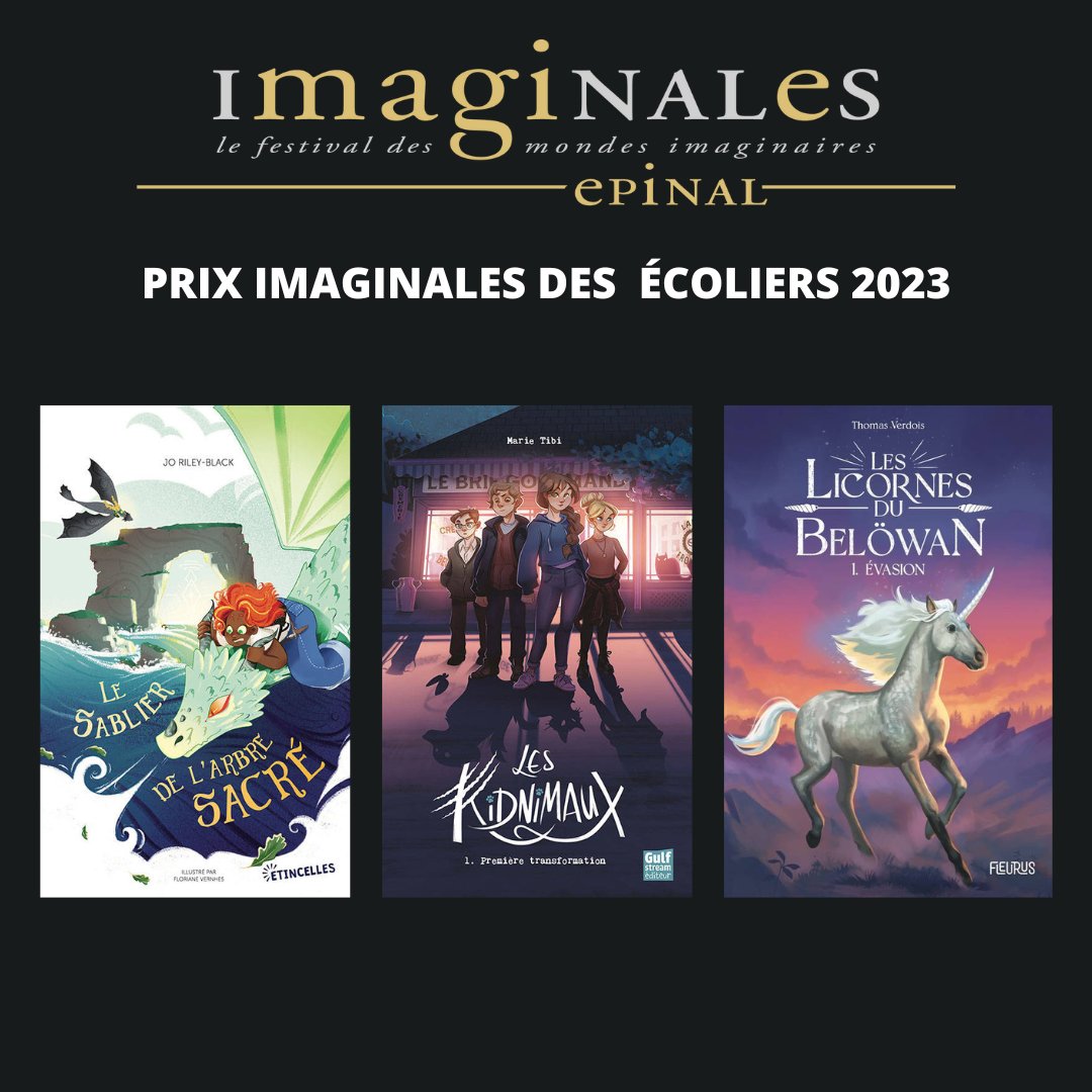 #imaginales2023 | 📚 Voici la sélection du Prix Imaginales des écoliers 2023, un grand bravo à <a href="/Jo_RileyBlack/">ⵣ Jo Riley-Black - Autrice-Correctrice ⵣ</a>, @marietibi et Thomas Verdois !

➡️ Infos et inscriptions : imaginales.fr/prix-litterair…

👍 Un grand merci à J'aime lire (<a href="/Bayard_Jeunesse/">Bayard Jeunesse</a>) pour l'accompagnement de ce prix !