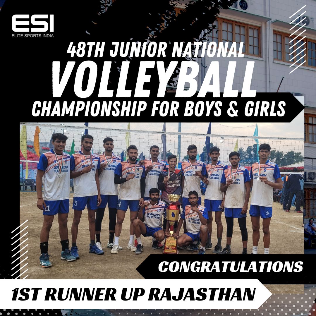 With the slogan “Halla Bol” 🔥🔥 team Rajasthan stand second on the podium at the 48th Junior National Men’s Volleyball Championship.🏐
#volleyball #volleyballindia #jrnationals #youth #juniors #primevolleyball #esi #volleyballindia #kheloindiayouth #indianvolleyball #trending