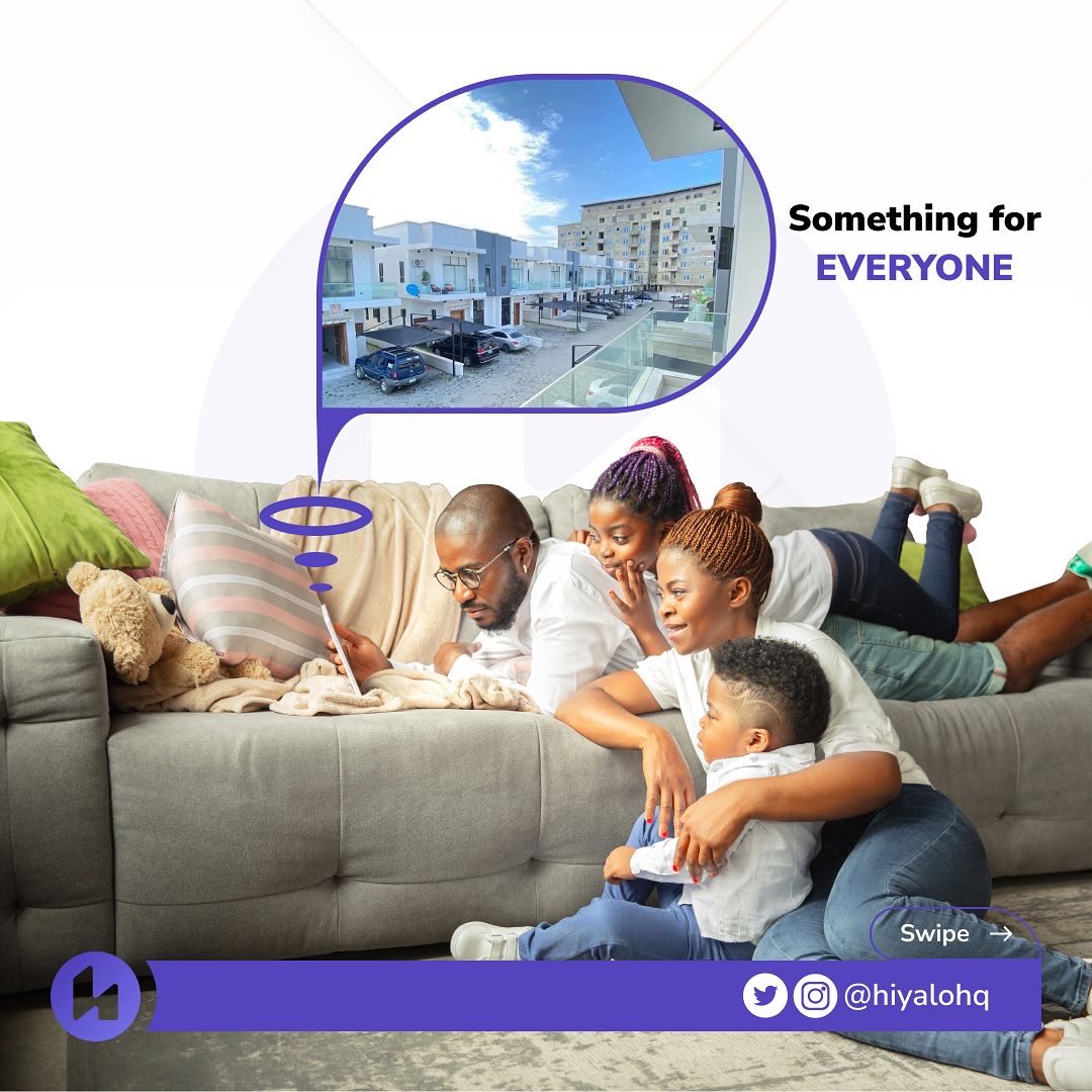 Hiyalohq's tweet photo. From high end luxurious apartments to affordable duplexes your next apartment is on https://t.co/C4LzT0GA5C
Save weeks of searching when you use Hiyalo.

#hiyalo #apartmentneeded #findyournexthome #houseforrentlagos https://t.co/cONQnP9fdt