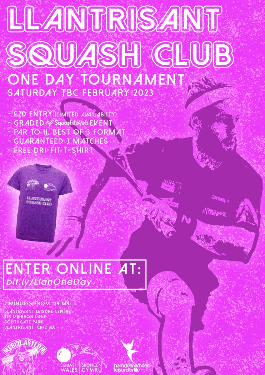 LlanSquashClub's tweet photo. Coming soon to a Saturday in February!

Keep an eye out for a 'saves the date' coming in the following weeks. 

When entry opens head over to https://t.co/FfGA78l9th to get involved!

Again capacity will be limited, so enter early to avoid disappointment! https://t.co/BLQNIXuMEe