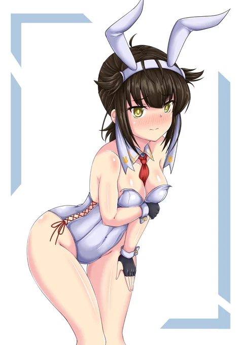 初月バニー着て!!!!!!おまけの白 