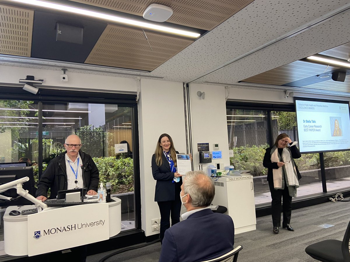 Dr Stella Talic (@stella_talic) on Twitter photo Absolutely thrilled and honoured to have received the best paper #excellence award from <a href="/Monash_SPHPM/">Monash Public Health</a> last night. It was great to connect with everyone face to face and to hear from <a href="/VictorianCHO/">Chief Health Officer, Victoria</a> Brett Sutton, <a href="/PZoungas/">Prof Sophia Zoungas</a>, <a href="/DraganIlic99/">Dragan Ilic</a> et al. Congratulations to all other winners! Absolutely thrilled and honoured to have received the best paper #excellence award from <a href="/Monash_SPHPM/">Monash Public Health</a> last night. It was great to connect with everyone face to face and to hear from <a href="/VictorianCHO/">Chief Health Officer, Victoria</a> Brett Sutton, <a href="/PZoungas/">Prof Sophia Zoungas</a>, <a href="/DraganIlic99/">Dragan Ilic</a> et al. Congratulations to all other winners!