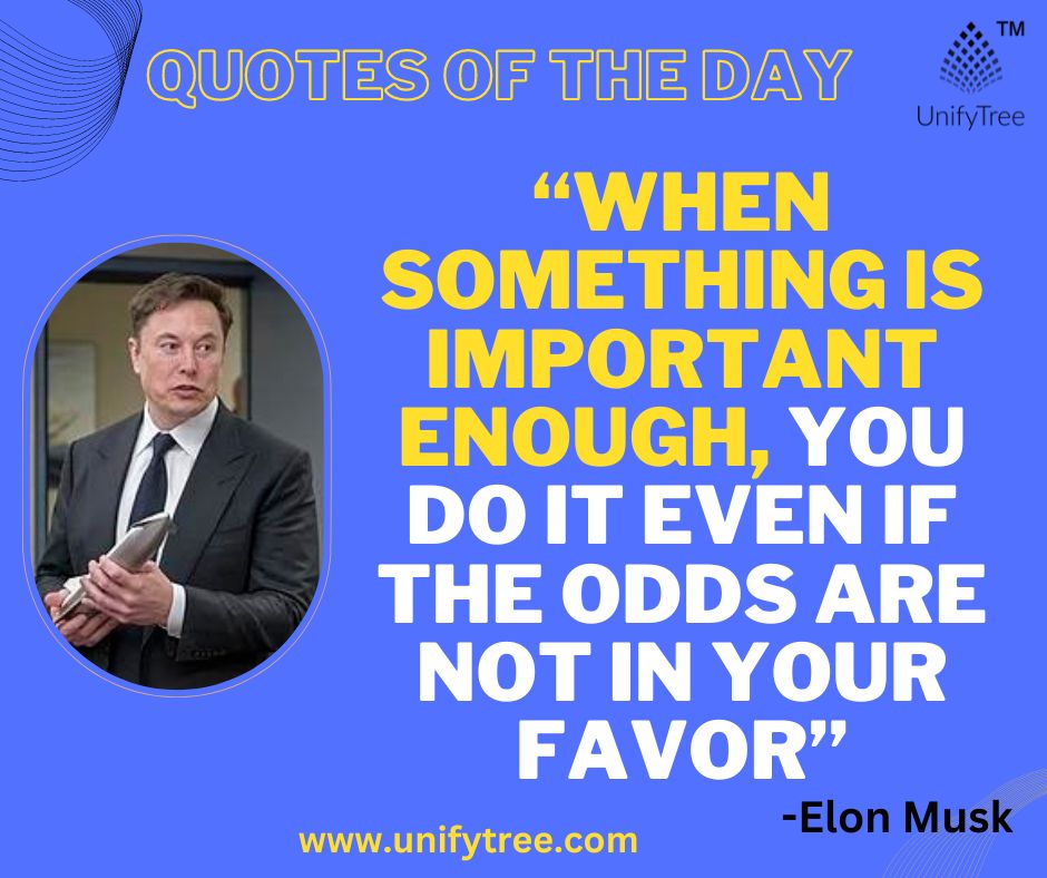 UnifyTree's tweet photo. Quote of the Day
#IIT #NEET #iitjee #physics #chemistry #biology #iitmains #iitadvanced #mocktestseries #Test #preparing #unifytree #students #study #quotes #quiz #quotesdaily #unifytree
##elonmusk #important #oddsocks https://t.co/at4WofENDi