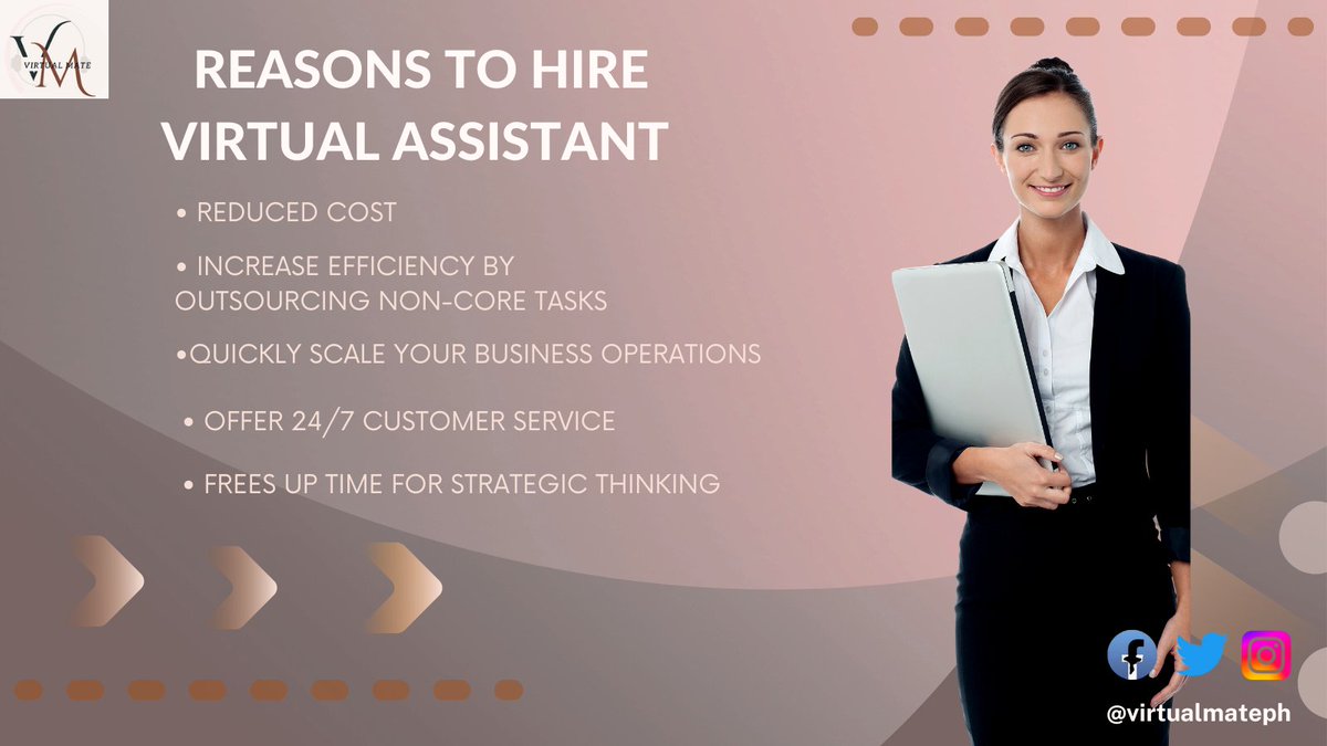 virtualmateph's tweet photo. Why you should hire a Virtual Assistant?

Having trouble with your time doing business consistently? Why not hire a virtual assistant for your business? 🤔 https://t.co/dqBIiRzJ5I