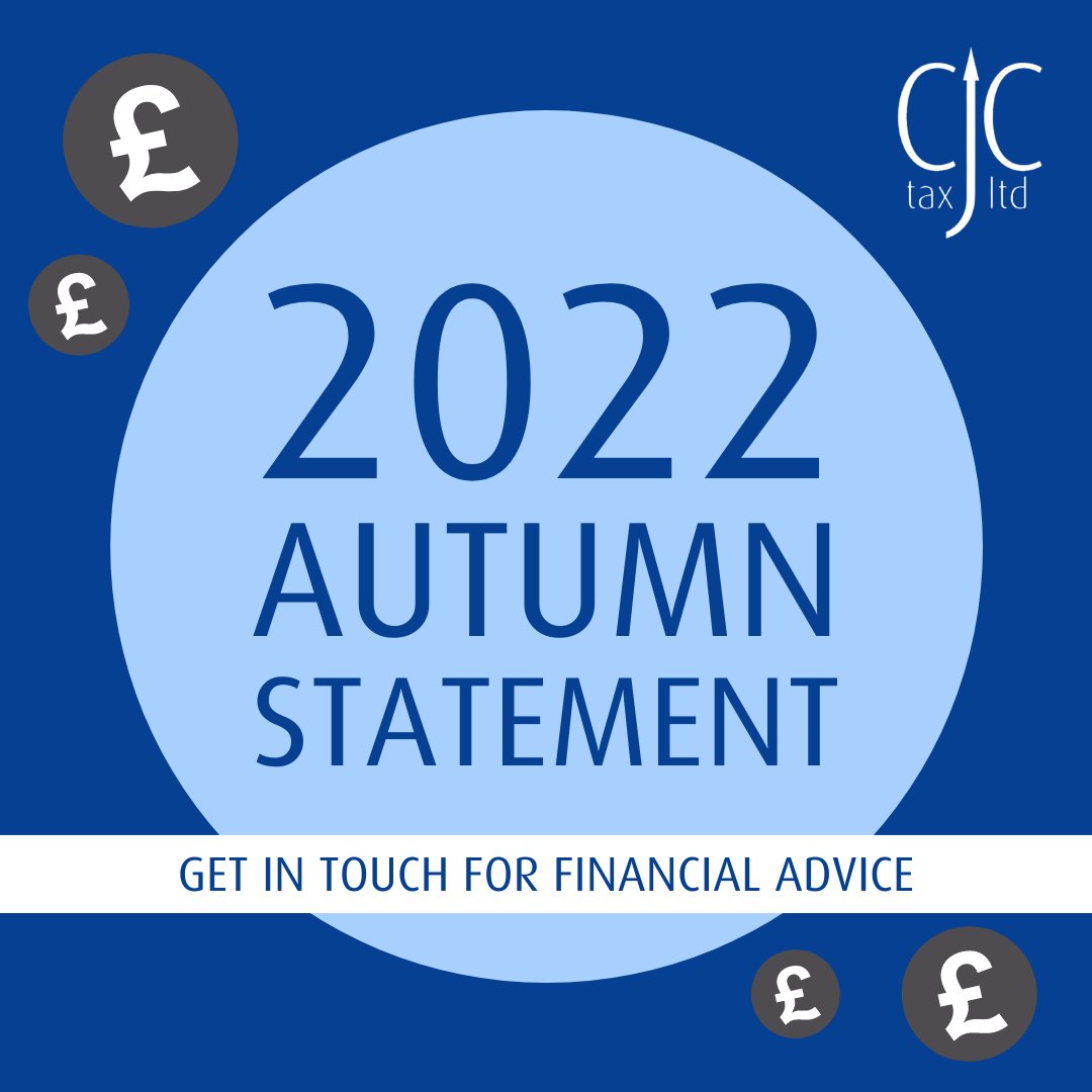 Following the announcement of the #AutumnStatement last week, you may be left wondering how these changes will impact you &amp; your business.

Looking for personalised, jargon-free financial advice? We're just a call away: cjc.tax/contact

#CJCTax #AccountantHuddersfield