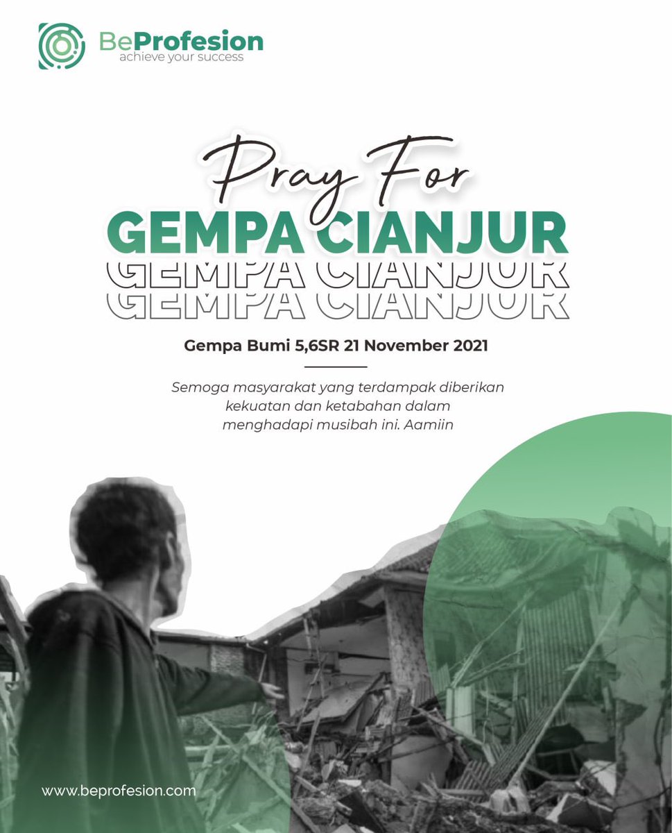 be_profesion's tweet photo. Innalilahi wainnailaihirojiun.
Turut berduka cita atas musibah Gempa Bumi yang menimpa Kabupaten Cianjur dan sekitarnya. Semoga masyarakat yang terdampak diberikan ketabahan atas musibah ini.

#prayforcianjur #gempacianjur https://t.co/xXemSwd9xI