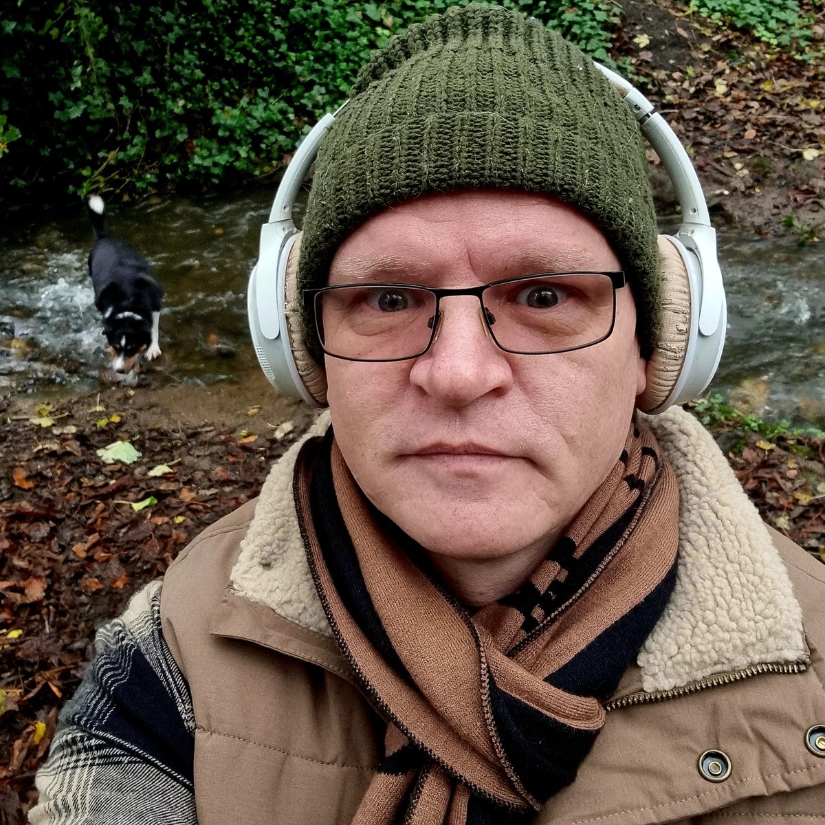 RobGreig3's tweet photo. Last walk by the stream with Buddy for a few days. Off to the #CryptoAMSummit and #CryptoAMsummitandawards in London soon.. #CardanoCommunity #CornucopiasGame https://t.co/YXpE4EYE4H