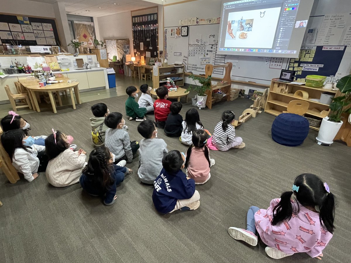 JaneAChae's tweet photo. Thanks @Sean4d w/zooming &amp; @ms_suepark for rec #SubinYang illustrator sharing ideas and how to draw animals! #K got inspired and practiced drawing! #IllustrationStudy @Mattglover123 How can we use illustrations in different forms of writing? #agency #literacy #art @Intl_Chadwick https://t.co/exggzJtPMi