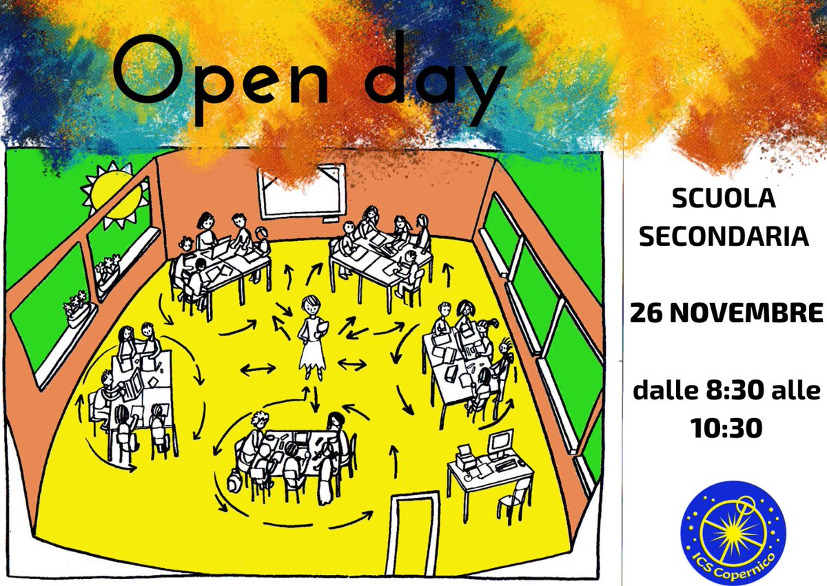 CopernicoCG's tweet photo. 🛝 INFANZIA Papa Giovanni, Malakoff e Cabassina: 3 dicembre riunione genitori; 12-13-14 dicembre laboratori
🎒PRIMARIE Copernico e Curiel: 26 Novembre dalle 10.45 alle 12.45
📚SECONDARIA Campioni Mascherpa: 26 Novembre dalle 8.30 alle 10.30
#icscopernico #corsico #openday #scuola https://t.co/umdZ4p1VpH
