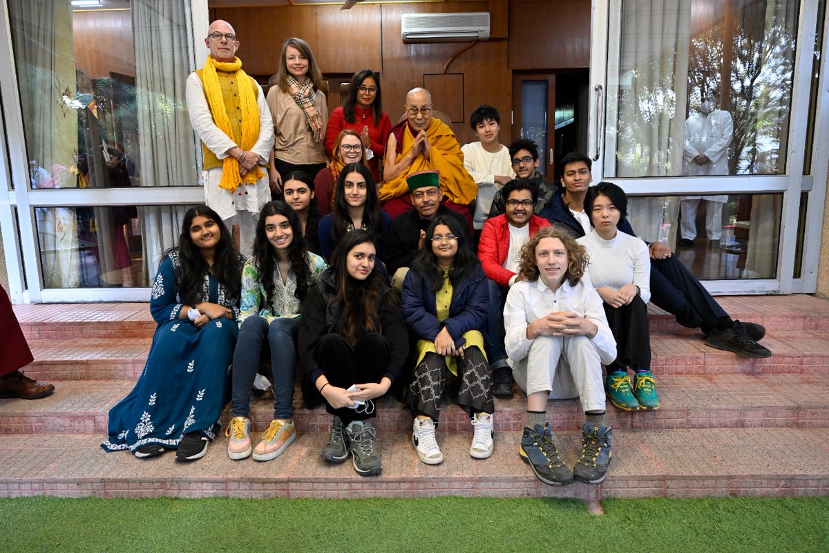 This morning our high school students on the Tibet in India Yatra were honored with the privilege of meeting his Holiness the 14th Dalai Lama.