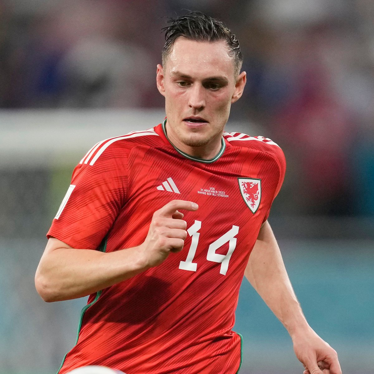 BurnleyOfficial's tweet photo. A full 9️⃣0️⃣ minutes in the World Cup last night for Connor Roberts as he pulled on the Welsh jersey and made history 🏴󠁧󠁢󠁷󠁬󠁳󠁿 https://t.co/WtBq7EXTsR