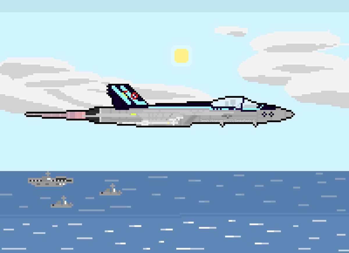 TenkoPixels's tweet photo. "You'll never know what you can do
Until you get it up as high as you can go"

Pete Mitchell's Boeing F/A-18E Super Hornet from the movie: Top Gun Maverick.

#art #pixelart #usnavy #fighterjet #military #F18SuperHornet #topgunmaverick https://t.co/adZzCOxS7O