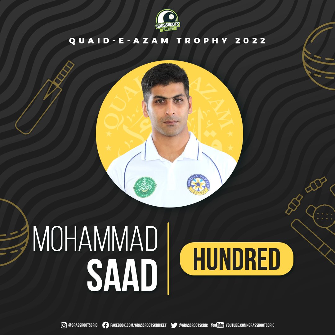 grassrootscric's tweet photo. 12th First Class hundred for Mohammad Saad! 💯

The Central Punjab captain gets to his first century of the season.

#SPvCP | #QeAT https://t.co/gDbEpSHuXR