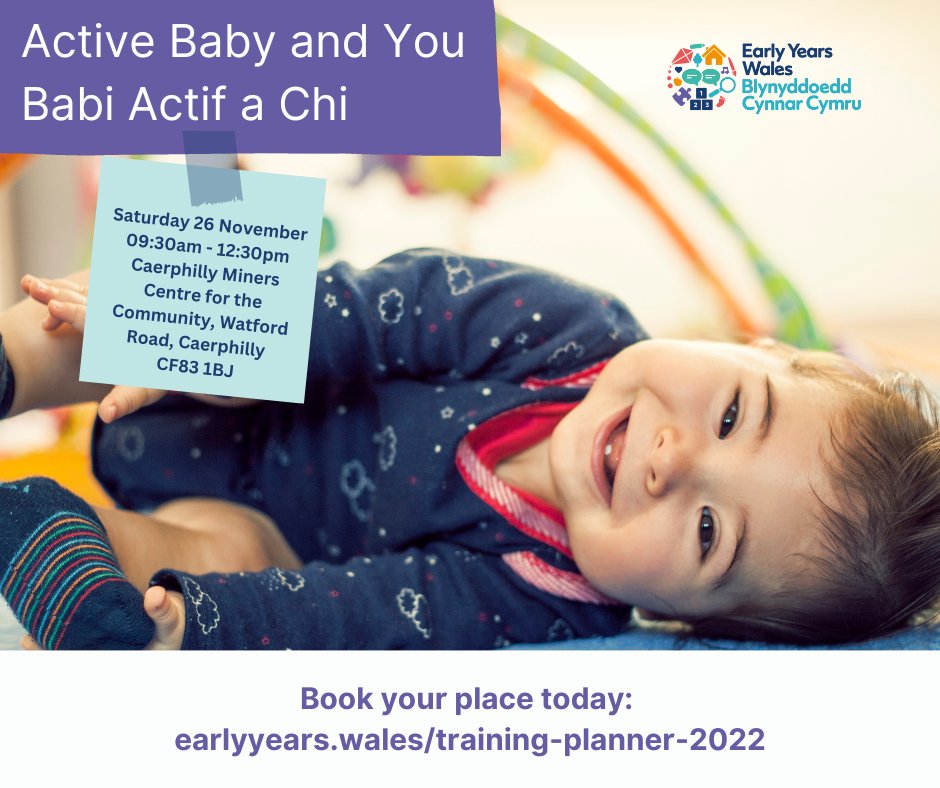 EarlyWales's tweet photo. A moving child is a learning child | Plentyn sy'n symud yw plentyn sy'n dysgu 💜

Join us for our upcoming Active Baby and You training as we explore physical literacy and the importance of movement &amp; physical activity for babies and young children in the first 1,000 days.

⬇️ https://t.co/Jd2Snvj6cu