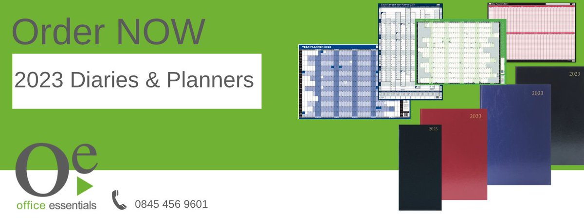 connectwithOE's tweet photo. Don't forget to get your diaries and planners!
https://t.co/2je69ihDs9
#OfficeEssentials #MakingYourlifeEasier #NewDiaries https://t.co/E00yUbBGat