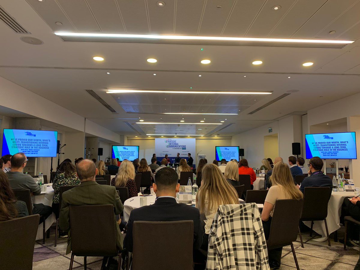 PRWeekHub's tweet photo. Transition into internal comms towards a long term, strategic role in the business wih @Bruneluni, @kiergroup and @bdoaccountant #PRWInternal https://t.co/bNFkwT2Fiw