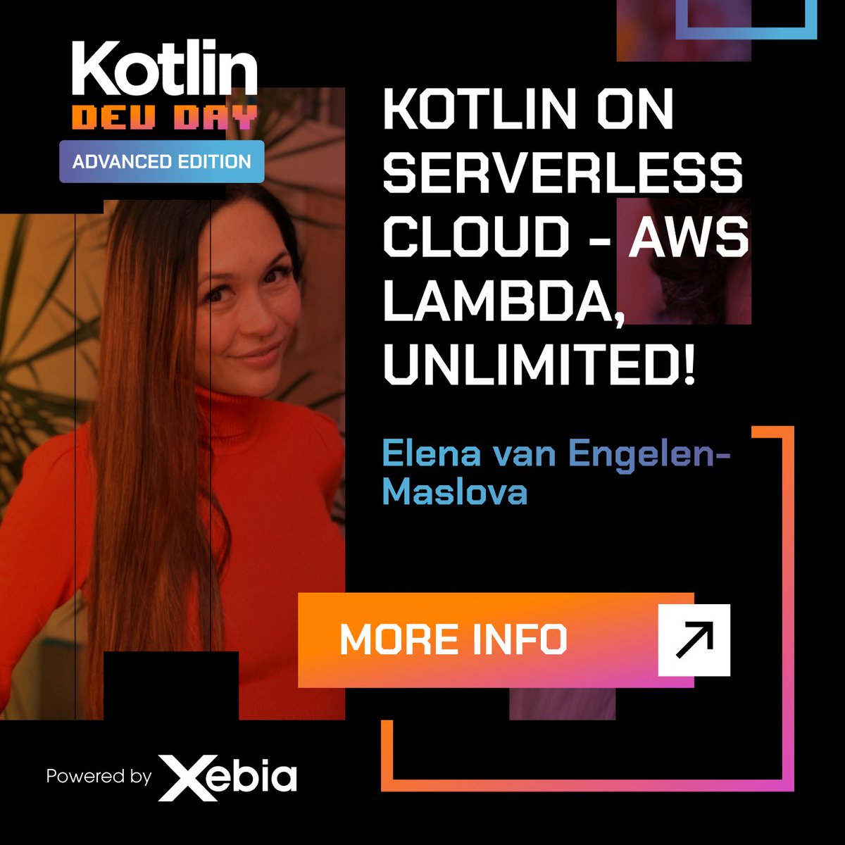 DayKotlin's tweet image. How you can use Kotlin’s cross-platform capabilities to overcome common problems JVM languages have on AWS Lambda. Read more about this talk 👉
kotlindevday.com/session/kotlin…
⭐️Hosted by @ElenaVanEngelen
🗓️November 24th
#kotlin