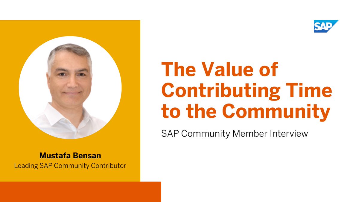 Collaborator. Entrepreneur. Mentor.

Meet <a href="/SAPCommunity/">SAP Community</a> power contributor <a href="/MustafaBensan/">Mustafa Bensan</a>, who offers insights on #SAPBTP and more. sap.to/6010MNVjj
