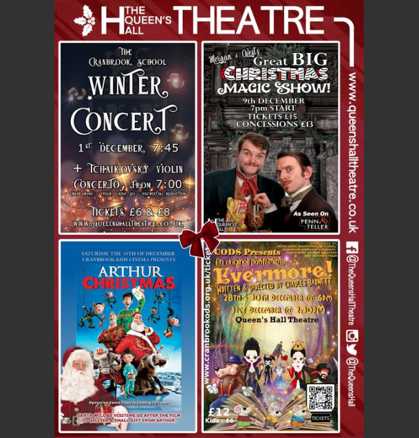 TheQueensHall's tweet photo. On 01/12/22 we have the Cranbrook School Winter Concert, A celebration of festive choral and ensemble music, our renowned Jazz band, and some Christmas pop solos too, it is open to all (not just people with links to the school) and will really get you in the mood for Christmas! https://t.co/kfYSmTVlfq