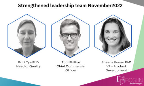 RoslinTech's tweet photo. We've strengthened our leadership team with three new senior appointments to support our growing business and help us take the next steps on our exciting journey.
https://t.co/IoSjKz142Q
#leadership #innovation #roslintech #growing #cultivatedmeat #cells #altprotein #team https://t.co/Llrqz2jtaq