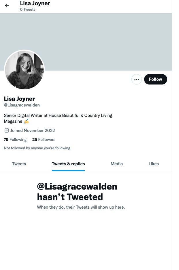 Someone is pretending to be me on Twitter, so please ignore any messages you get and report <a href="/LisagracewaIden/">Lisa Joyner</a>
