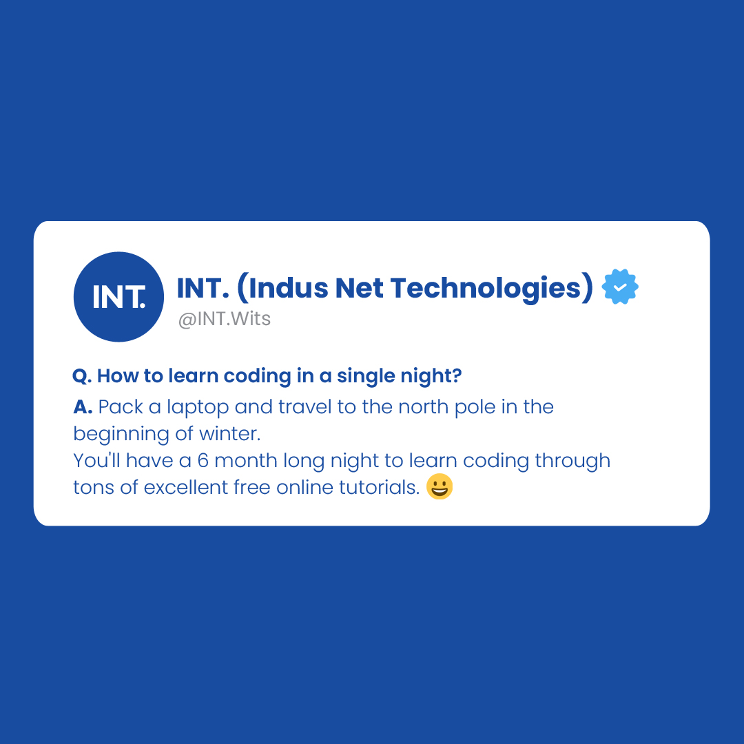 indusnettech's tweet image. Once you are back, send your resumes to careers@indusnet.co.in. 😀

#INTWits #DigitalSuccess #Innovation #FlexibleByDesign