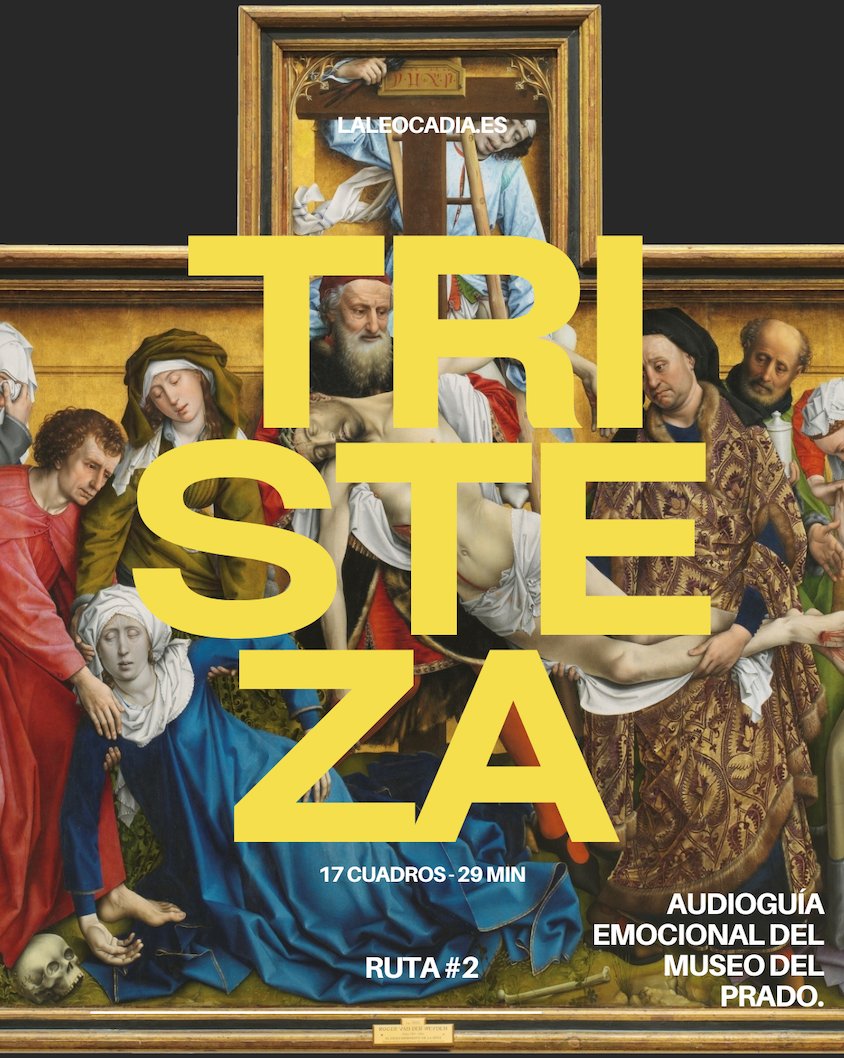 Audioguía emocional para visitar el <a href="/museodelprado/">Museo del Prado</a> 

Rutas de 30 min. en la que eliges: 

- Amor
- Tristeza
- Alegría
- Miedo
 
laleocadia.es