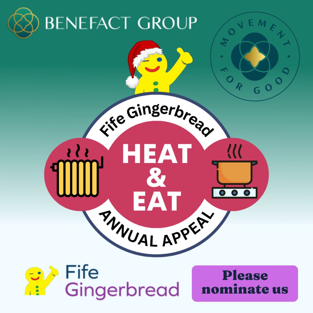 FifeGingerbread's tweet photo. The @benefactgroup are supporting some amazing charitable this December. We would love to be included in their donations for our Heat &amp; Eat Appeal, but we need nominations. Please click this link to nominate us: https://t.co/MoZRslMQ5t
#movementforgood #FifeGingerbread https://t.co/MHLpAvJKIT