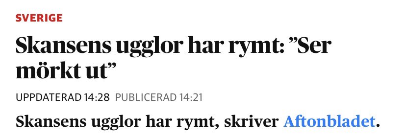 synd att ormen var först så de missade möjligheten att döpa en uggla till Hoo-dini
