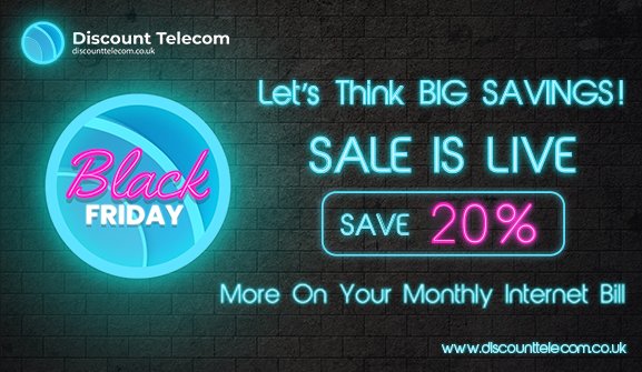 This black Friday, don’t miss out on the big offer. Enjoy seamless connection and superfast internet and save 20%.

Get a Quote Now: discounttelecom.co.uk/broadbanddeals/
.
.
.
#discounttelecom #BlackFridayDeals #blackfridaysale  #blackfriday2022 #discounts #offers #superfast