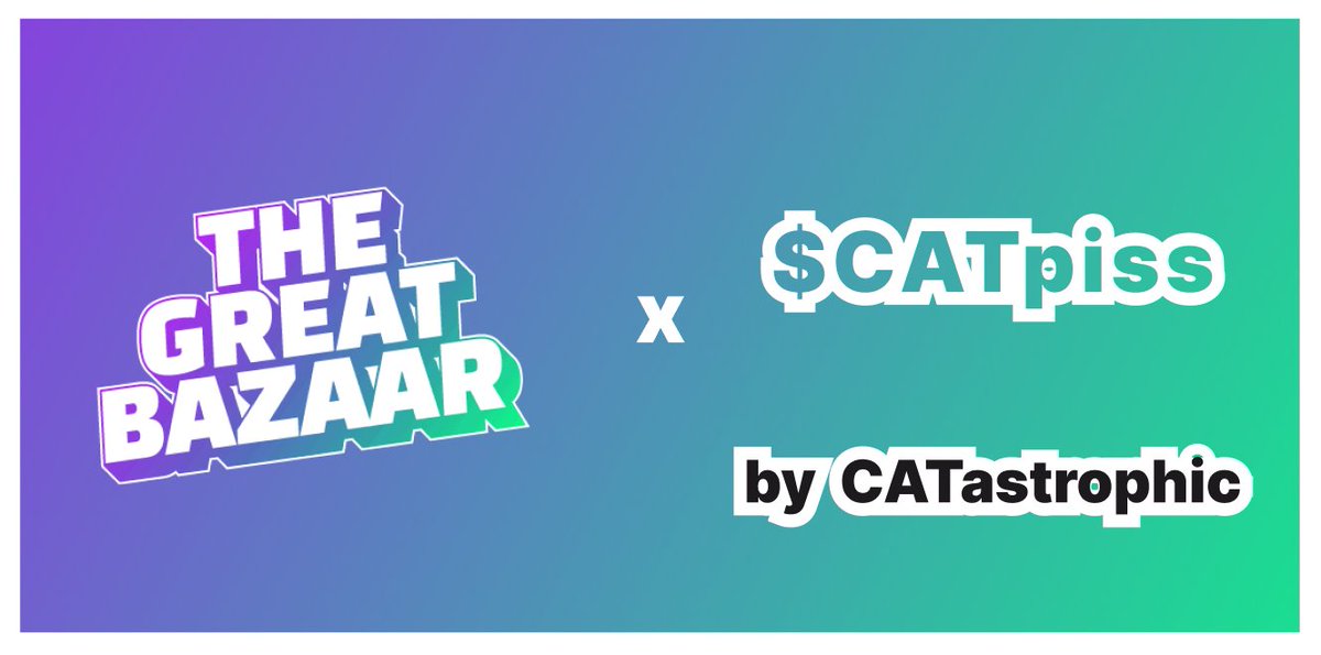 GreatBazaarNFT's tweet photo. The @CATastroophic token $CATpiss is now verified and tradeable on our token marketplace.

You can find the full details at: https://t.co/Uc4Kf2wH0W https://t.co/QoFmHXjxGj