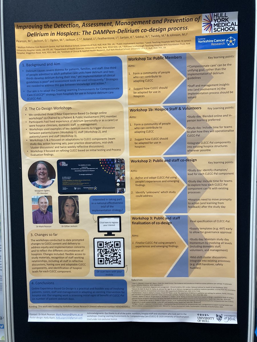 Mark Pearson (@hsrmarkp) on Twitter photo Great to be here at #HUKConf22 Drop by our poster and find out more about using co-design to improve management and prevention of delirium @wolfsonpallcare <a href="/HullYorkMed/">Hull York Medical School</a> <a href="/yorkshirecancer/">Yorkshire Cancer Research</a> Great to be here at #HUKConf22 Drop by our poster and find out more about using co-design to improve management and prevention of delirium @wolfsonpallcare <a href="/HullYorkMed/">Hull York Medical School</a> <a href="/yorkshirecancer/">Yorkshire Cancer Research</a>