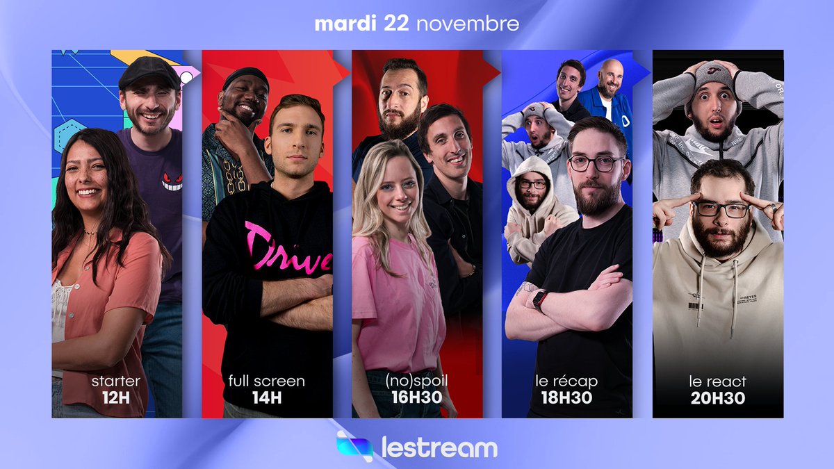 lestreamFR's tweet photo. 📌 Le programme du jour 

▶️L’actu Pop/Culture dans #Starter
🎮 #PokemonScarletViolet dans #FullScreen
🎬 Les sorties de la semaine dans #NoSpoil
🔥 L'actu des RS dans #LeRécap
📺 Votre émission #LeReact

👉https://t.co/colhFrDKNB https://t.co/4H670SfFXZ